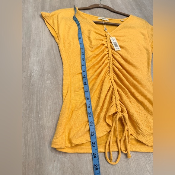 NWT Max Studio London Center Shirred Short Sleeve Shirt - Picture 6 of 7